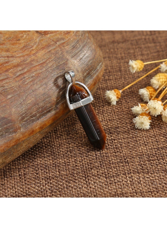 قلادة من حجر الكوارتز الطبيعي، مجوهرات للنساء والرجال، كريستال عين النمر